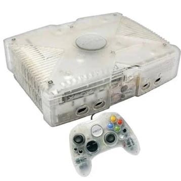 Xbox Classic Crystal + Controller, Games en Spelcomputers, Spelcomputers | Xbox Original, Ophalen of Verzenden, Zo goed als nieuw