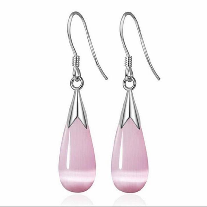 Fako Bijoux - Oorbellen - Hanger - Kattenoog - Cats Eye -, Handtassen en Accessoires, Oorbellen, Verzenden