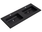 Badplaats Wastafel Angela 120 x 48 cm - Zwart - Wasbak, Verzenden