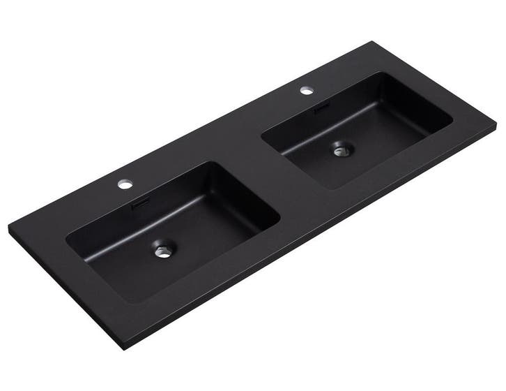 Badplaats Wastafel Angela 120 x 48 cm - Zwart - Wasbak, Maison & Meubles, Salle de bain | Meubles de Salle de bain, Envoi