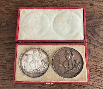 Pays-Bas. Set Willem I medailles in zilver en brons – Joseph