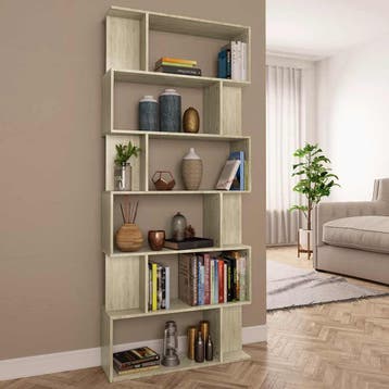 vidaXL Boekenkast / kamerscherm 80x24x192 cm bewerkt hout, Huis en Inrichting, Verzenden, Nieuw