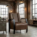 Leren fauteuil Glamour - Vintage Brown (bruin), Huis en Inrichting, Fauteuils, Nieuw, Ophalen of Verzenden, 50 tot 75 cm, Industrieel, Modern, Retro