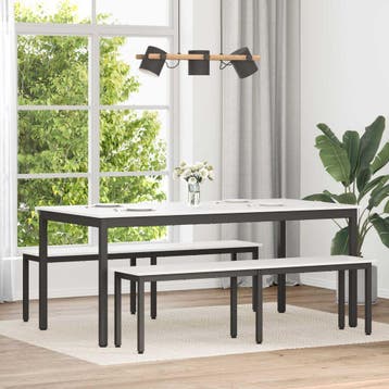 vidaXL Eettafel Wit 180 x 90 x 75 cm Massief grenenhout, Verzenden, Nieuw