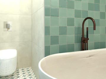 Wandtegel Ragno Sense Oxid Handvorm Groen Mat 13x13, Doe-het-zelf en Bouw, Keramiek, Nieuw, Minder dan 20 cm, 10 m² of meer