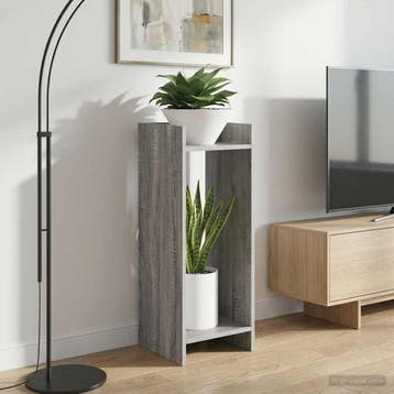 vidaXL Plantenstand Grijs Sonoma 30 x 30 x 80 cm Bewerkt, Verzenden
