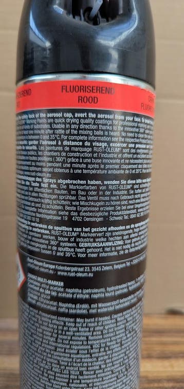 Rust-Oleum FLUO markeerspray (karton van 12), Overige kleuren, Nieuw, Ophalen of Verzenden, Verf