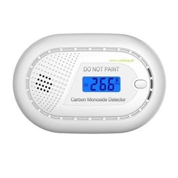 Koolmonoxide melder gas alarm co co2 detector meter accu WIT, Verzenden, Nieuw