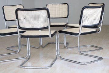 Thonet - Chaise de salle à manger (6) - Rotin, Métal -
