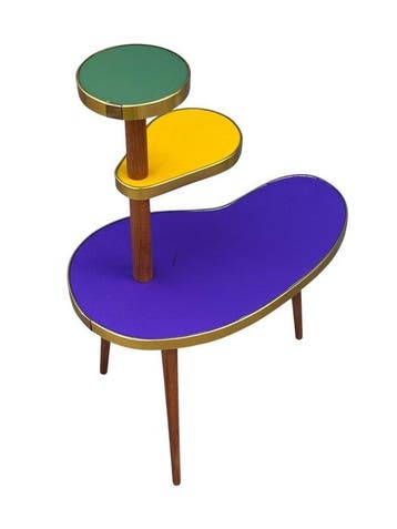Bijzettafel - Hout, Messing