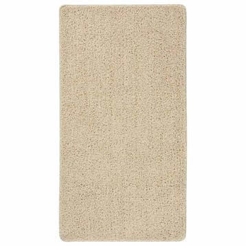 vidaXL Vloerkleed shaggy anti-slip 80x150cm crèmekleurig, Verzenden, Nieuw