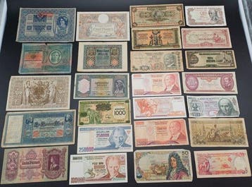 Wereld. - 106 Banknotes - Various Dates (Zonder, Postzegels en Munten