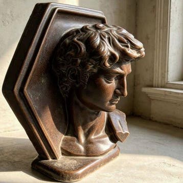 Le buste de David de Michel-Ange, en grès et en terre cuite