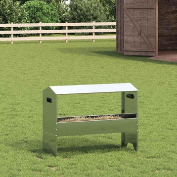 vidaXL Voederbak voor vee zilver 79 x 35 x 62 cm 15 kg, Verzenden