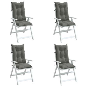 vidaXL Stoelkussens 4 st hoge rug 120x50x7 cm stof, Verzenden, Nieuw