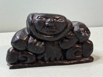 Authentiek Vintage Inuit Soapstone Carving uit Canada, Antiquités & Art