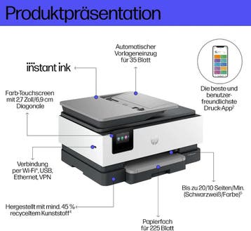 HP OfficeJet Pro 8122e Multifunctionele Printer, Scanner,..., Computers en Software, Ophalen of Verzenden, Nieuw