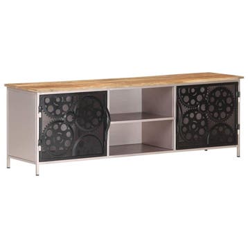 vidaXL Tv-meubel 120x30x40 cm ruw mangohout, Verzenden, Nieuw