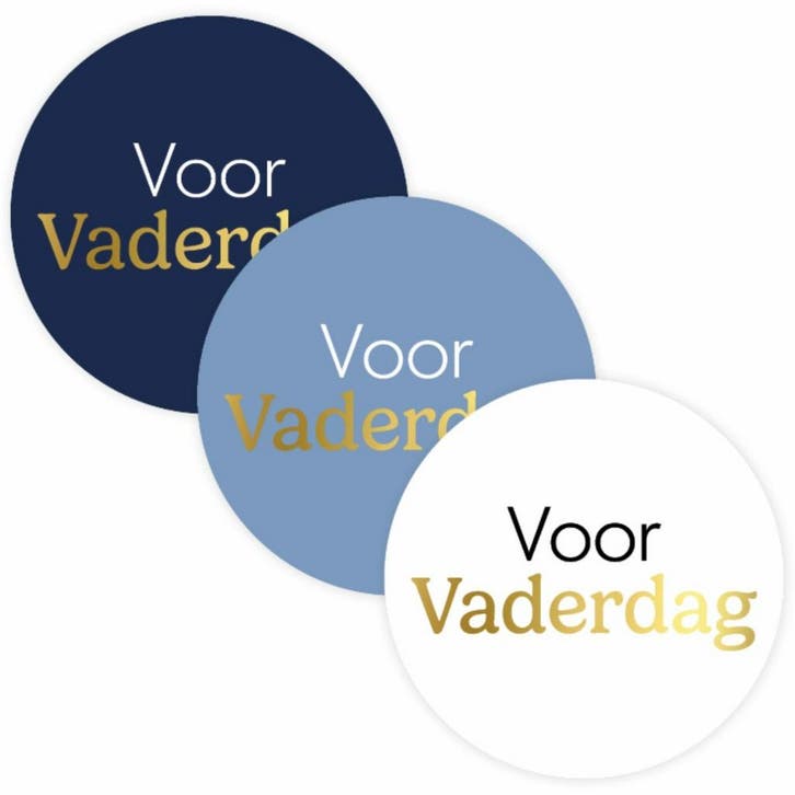 30x Sticker Voor Vaderdag - 3 Kleuren - Sluitsticker -, Divers, Emballage cadeau, Envoi