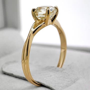 Sans prix de réserve - Bague - 14 carats Or jaune - 1.01ct.
