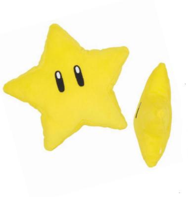 Super Mario Super Star Knuffel 18 cm, Verzamelen, Film en Tv, Nieuw, Ophalen of Verzenden