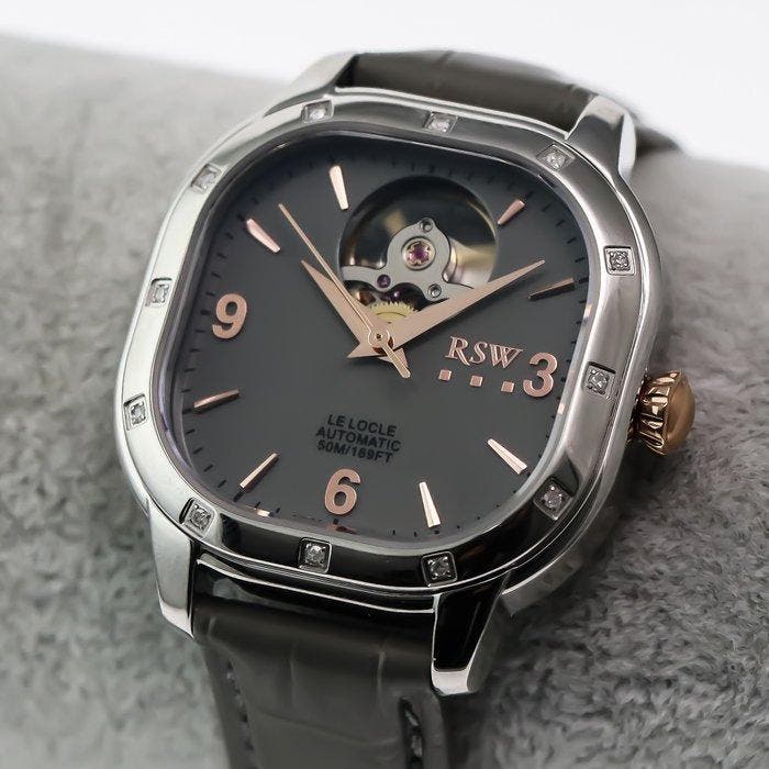 RSW - Automatic Swiss Made Watch Diamond - RSWLA122-SRL-D-2, Handtassen en Accessoires, Horloges | Heren