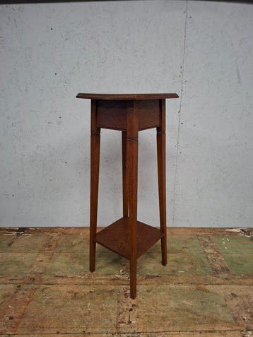 Plantentafel - Eik - Planten tafeltje eiken, Antiek en Kunst