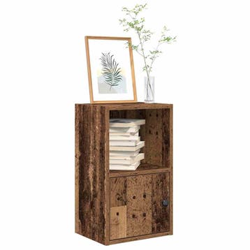 vidaXL Boekenkast 31x24x52 cm bewerkt hout oud houtkleurig, Verzenden