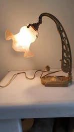 Lampe de table - Laiton doré - Lampe de bureau Art Nouveau