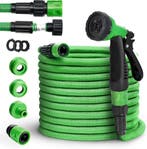 Flexibele Tuinslang - Inc. sproeikop - 30 meter - Groen - Ti, Verzenden, Nieuw