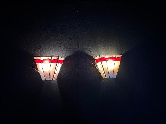 Lampe murale (2) - Vitrail, Antiquités & Art, Art | Objets design