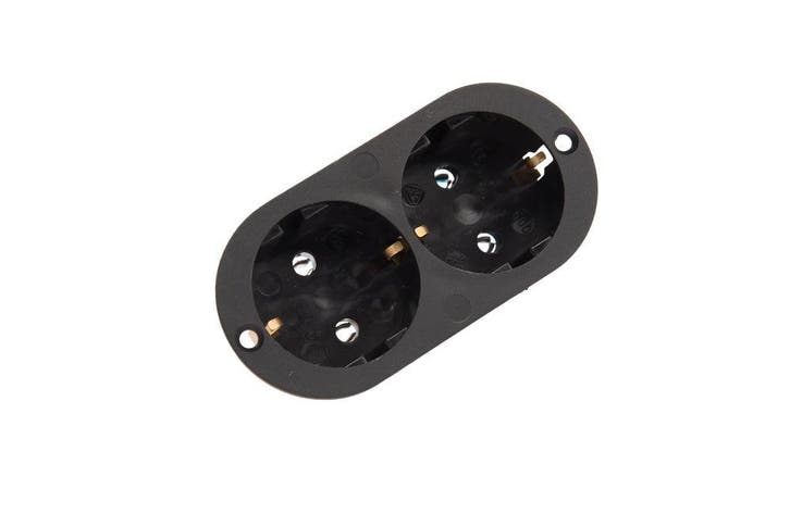 Martin Kaiser 2-Way Black Flush-Fitting Socket With Earthing, Bricolage & Construction, Électricité & Câbles, Envoi