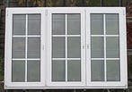 pvc raam , chassis van 206 x 140  wit / gouden eik, Kunststof, Raamkozijn, Nieuw, Ophalen of Verzenden