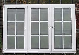 pvc raam , chassis van 206 x 140  wit / gouden eik, Bricolage & Construction, Ophalen of Verzenden, Raamkozijn