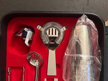 Martini - Cocktailshaker (10) - Metaal, Plastic, Glas, Leder