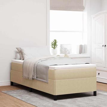 vidaXL Boxspring bed Grijs Groen 80 x 200 cm Corduroy stof, Verzenden, Nieuw