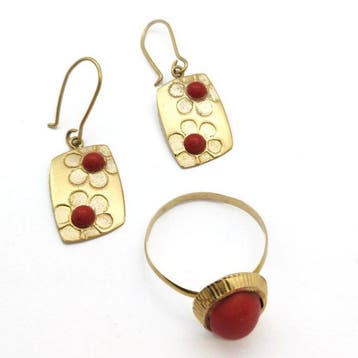 Ensemble de bijoux 2 pièces - 18 carats Or jaune - 2.50ct., Bijoux, Sacs & Beauté