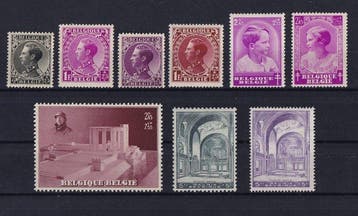 België 1925/1938 - Reeksen POSTFRIS met Invaliden,, Gestempeld