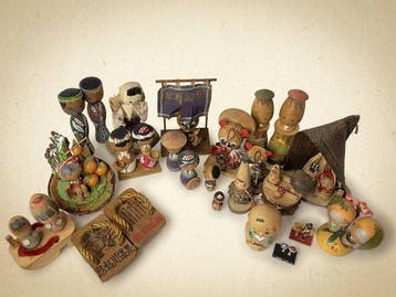 Large Japanese Showa Retro Folk Art Collection – Kokeshi,