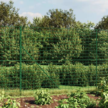vidaXL Draadgaashek met grondankers 2,2x25 m groen, Verzenden, Nieuw