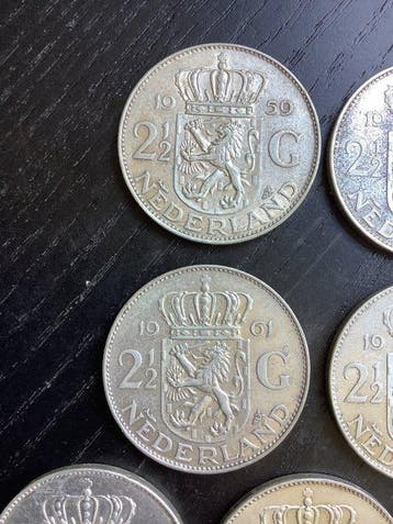 Nederland. Juliana. 2 1/2 Gulden 1959-1966 (Zonder