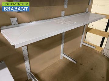 Etagère murale en acier inoxydable 200 x 40 cm Horeca, Verzenden
