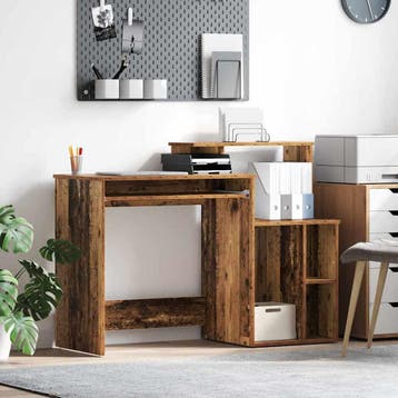 vidaXL Bureau Oud Hout 120,5 x 44 x 88,5 cm Bewerkt hout, Verzenden