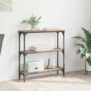 vidaXL Wandtafel Artisan Eiken 75 x 22,5 x 75 cm Bewerkt, Verzenden, Nieuw