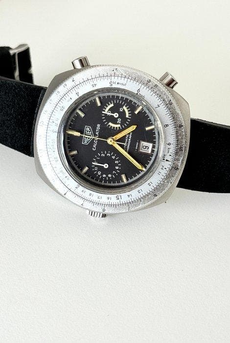 Heuer - Calculator - Heren - 1970-1979, Handtassen en Accessoires, Horloges | Antiek