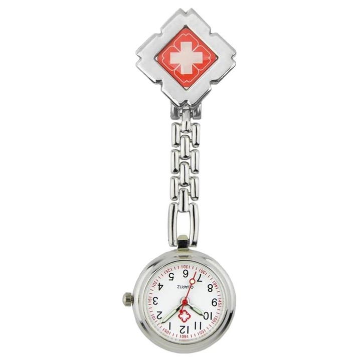 Fako - Verpleegstershorloge - Metaal Kruis - Zilverkleurig, Bijoux, Sacs & Beauté, Montres | Femmes, Envoi