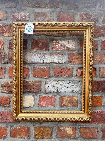 Lijst - 259A. Oude goud vergulde schilderijlijst. Voor, Antiek en Kunst