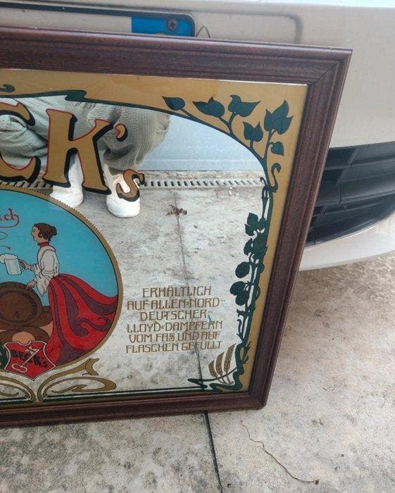pik design - Miroir - Verre, Bois, Antiek en Kunst, Curiosa en Brocante