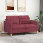vidaXL Tweezitsbank / zetel 140 cm stof wijnrood, Verzenden, Nieuw