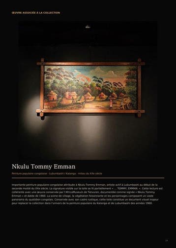Schilderij Dorpsscène – Nkulu Tommy Emman - Lubumbashi /